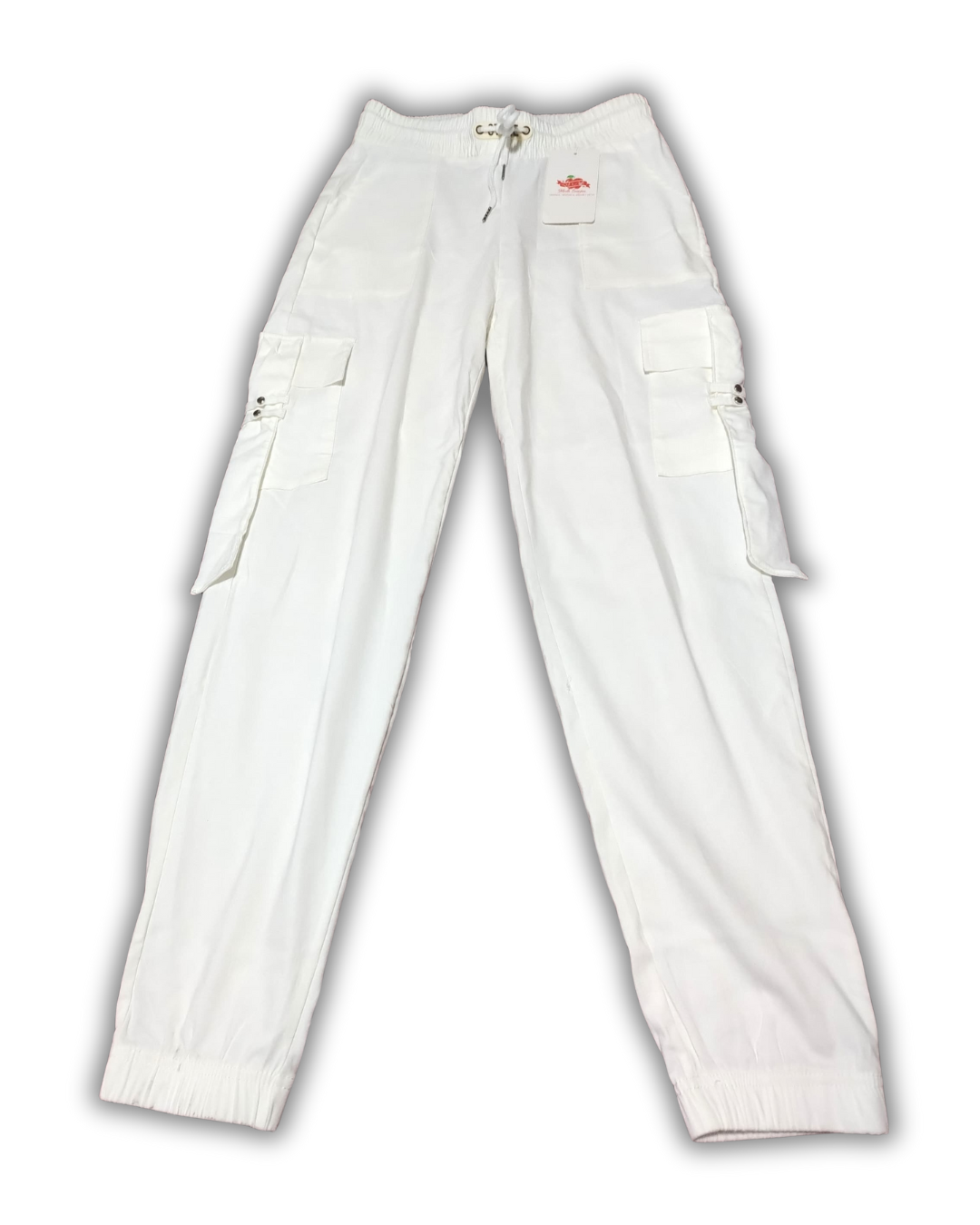 Mono Cargo Tela Suave Color Blanco