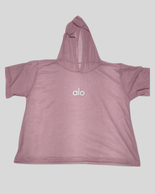 Conjunto Alo Top Falda-Short Negro Con Malla