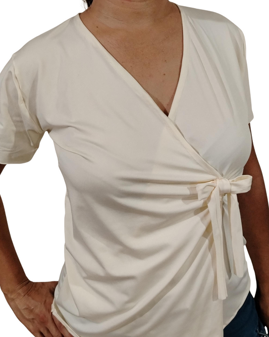 Blusa Color Crema de Lazo Creaciones Malirobriye