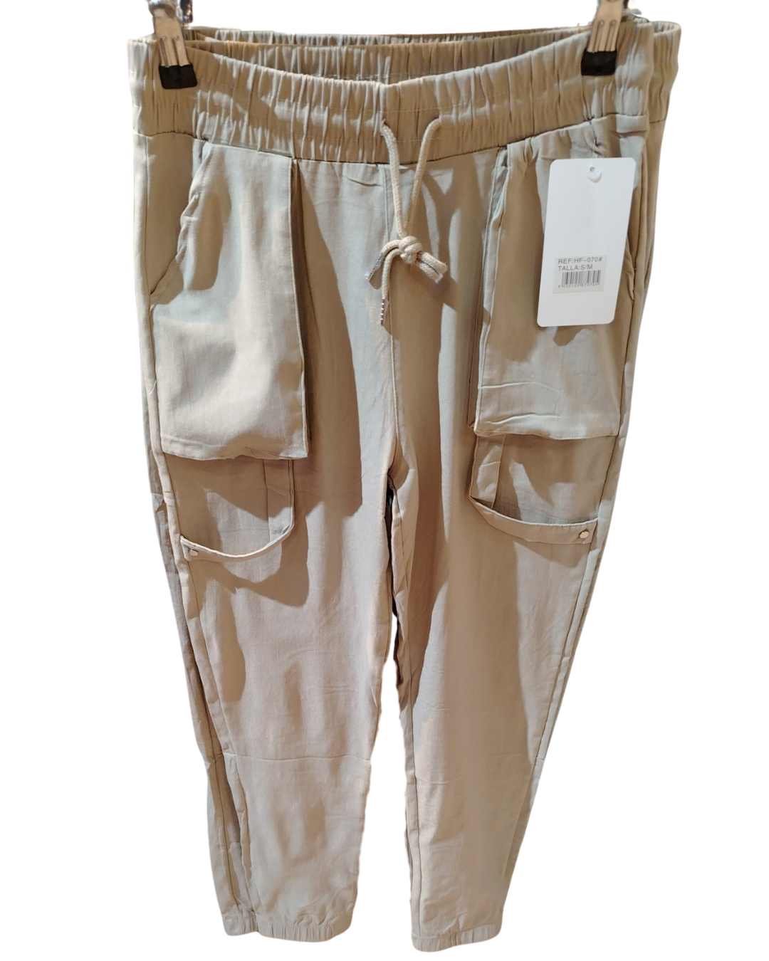 Mono Cargo Tela Suave Color Beige
