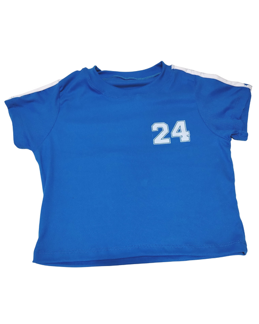 Top Crop Color Manga Corta Azul 24