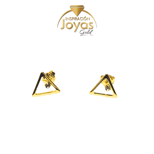 Zarcillos Medianos Triangulo (201156) Oro Enchapado