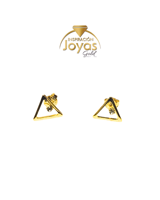 Zarcillos Medianos Triangulo (201156) Oro Enchapado