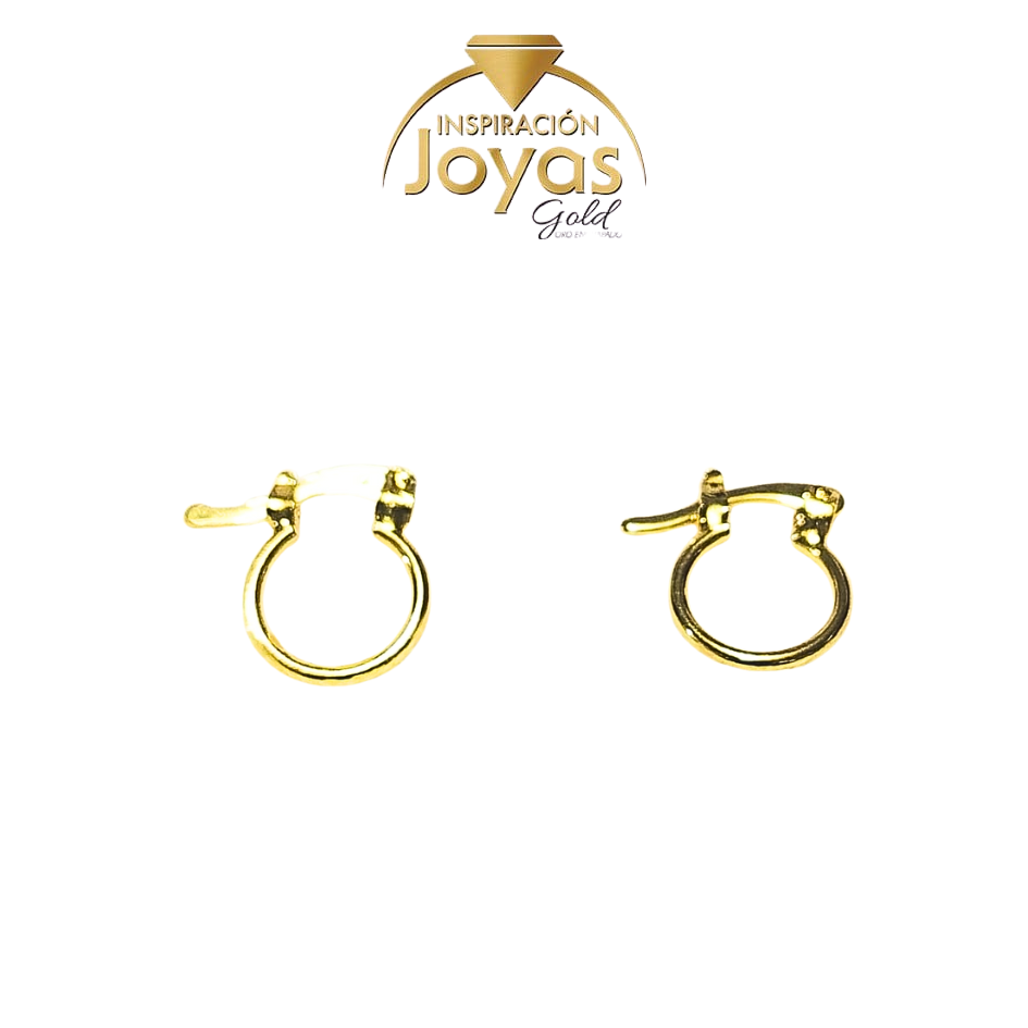 Argollas Pequeñas Lisas (22733) Oro Enchapado