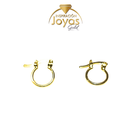Argollas Pequeñas Lisas (22733) Oro Enchapado