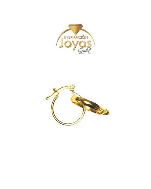 Argollas Pequeñas Detalle Corrugado (23200) Oro Enchapado