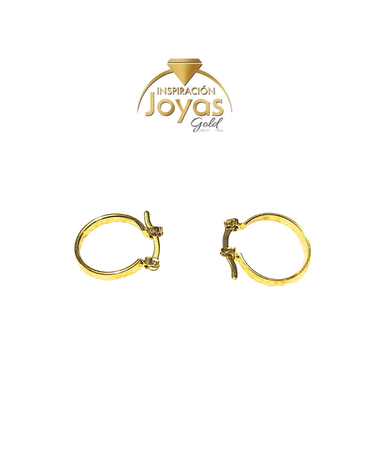 Argollas Medianas Lisas (27012) Oro Enchapado