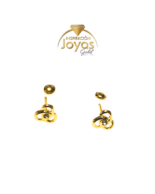 Zarcillos Pequeño Bebe Trebol (29025) Oro Enchapado
