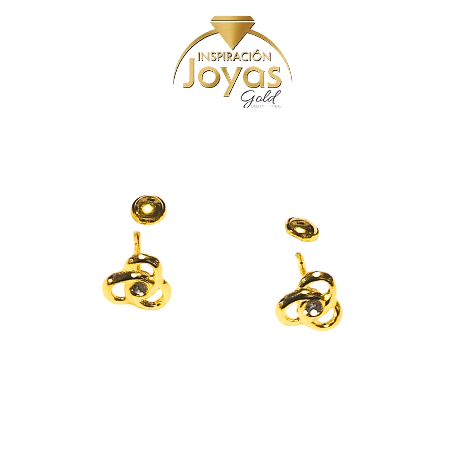 Zarcillos Pequeño Bebe Trebol (29025) Oro Enchapado