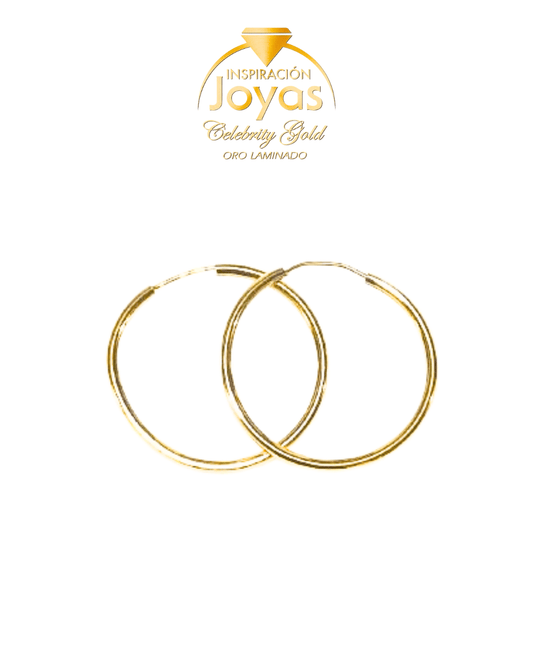Argollas Medianas Clasicas(530027) Oro Laminado