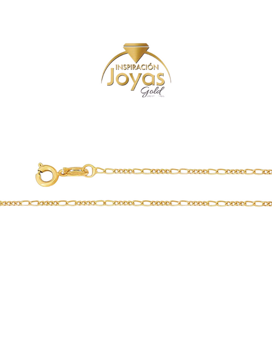 Cadena Trenzado Pequeño y Grande (5504845) Oro Enchapado
