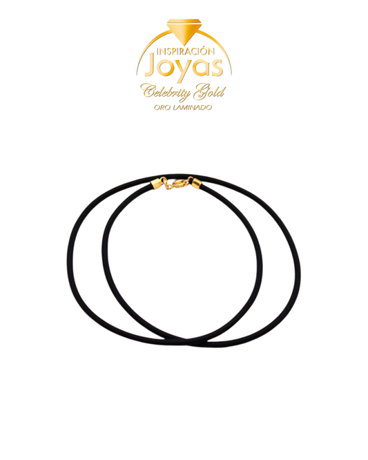 Collar De Cuero (590001) Oro Laminado