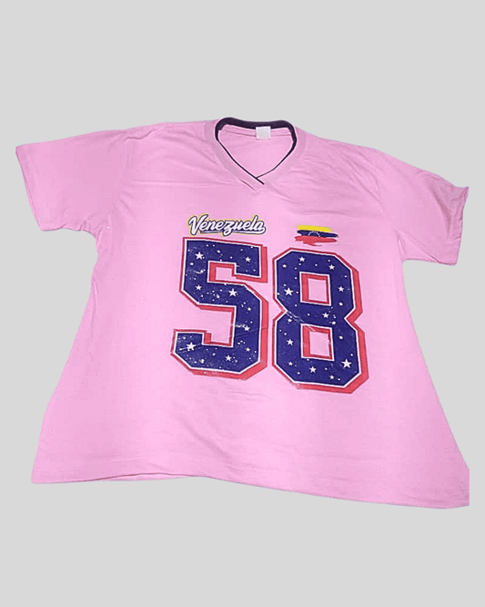 Franela Oversize Venezuela 58 Rosada
