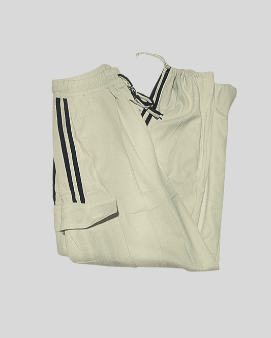 Mono Cargo Tela Pana Crema Talla Unica