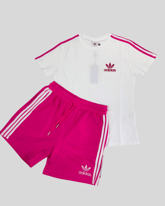 Outfit Dama Adidas Franela y Bermuda Top Quality