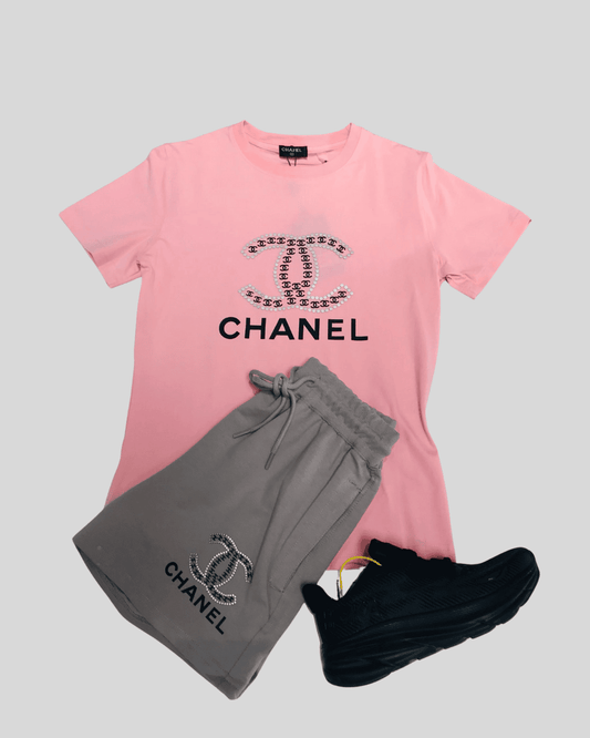 Outfit Dama Chanel Franela y Bermuda Top Quality (No incluye zapatos)