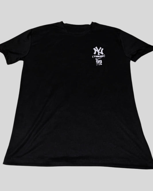 Franela Piel de Durazno Color Negro New York Yankees Talla Unica