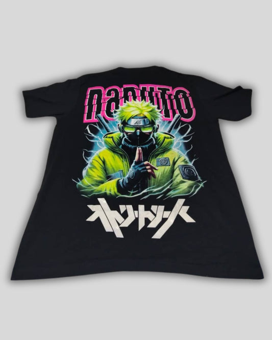 Franela Algodon Anime Naruto Color Negro