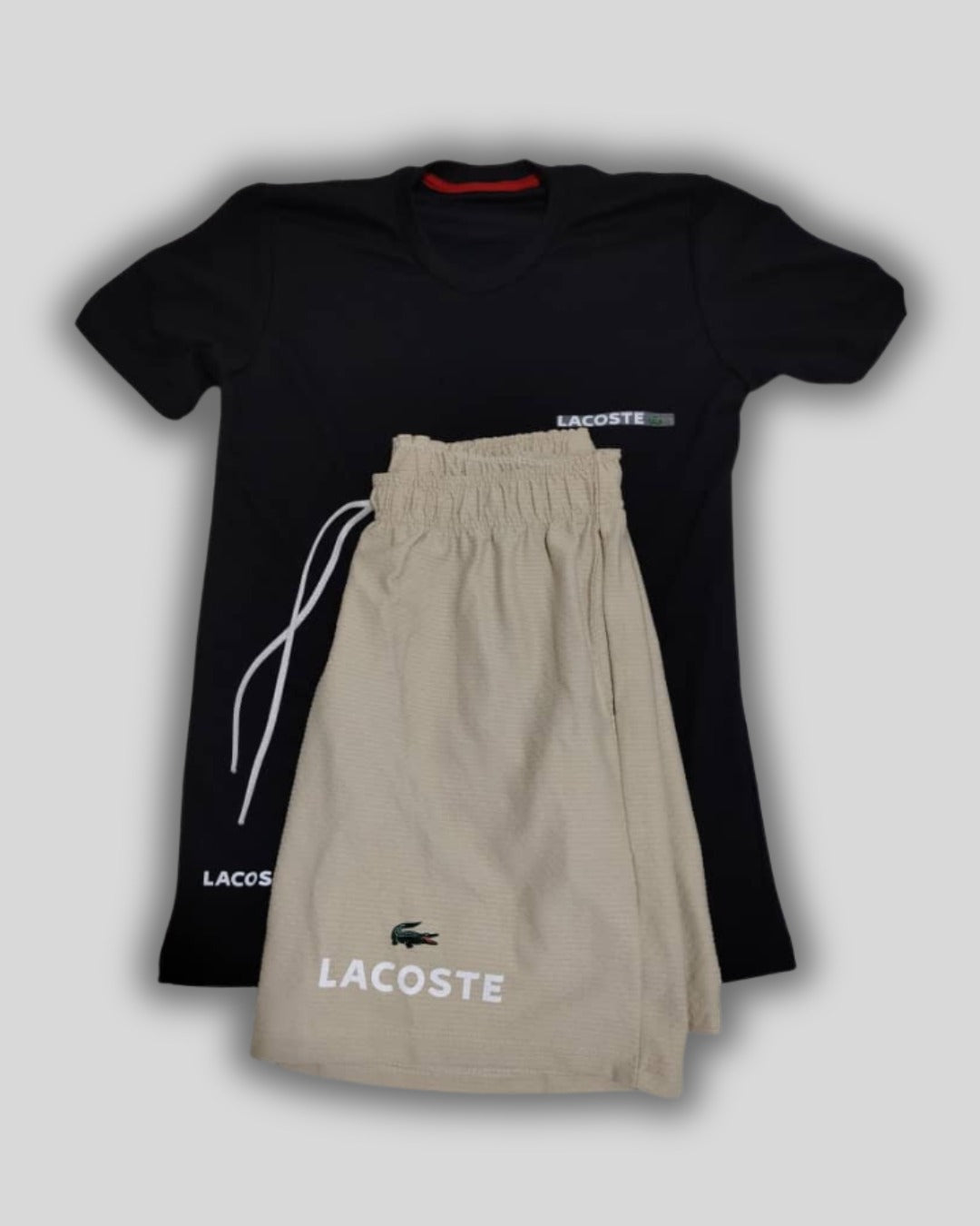 Conjunto Deportivo Negro con Beige