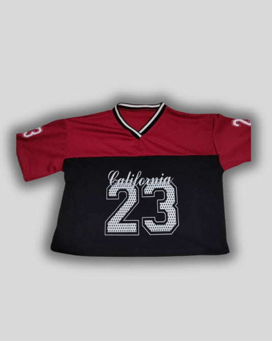 Top Crop NFL Vinotinto con Negro