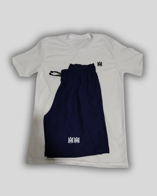 Conjunto Deportivo Blanco con Azul